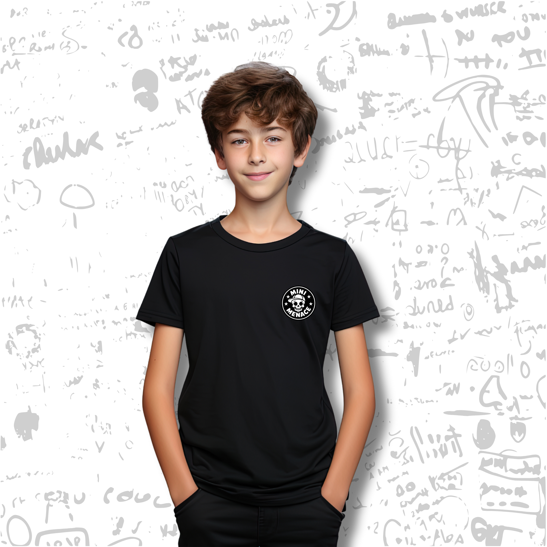 Mini Menace OG Tee – Skull Bubblegum Edition