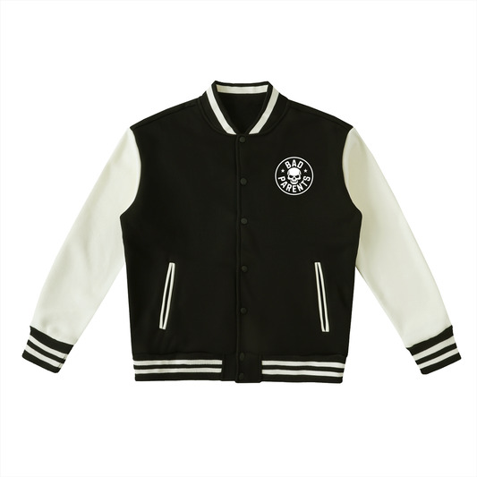 Two-Tone Fleeced Varsity Jacket