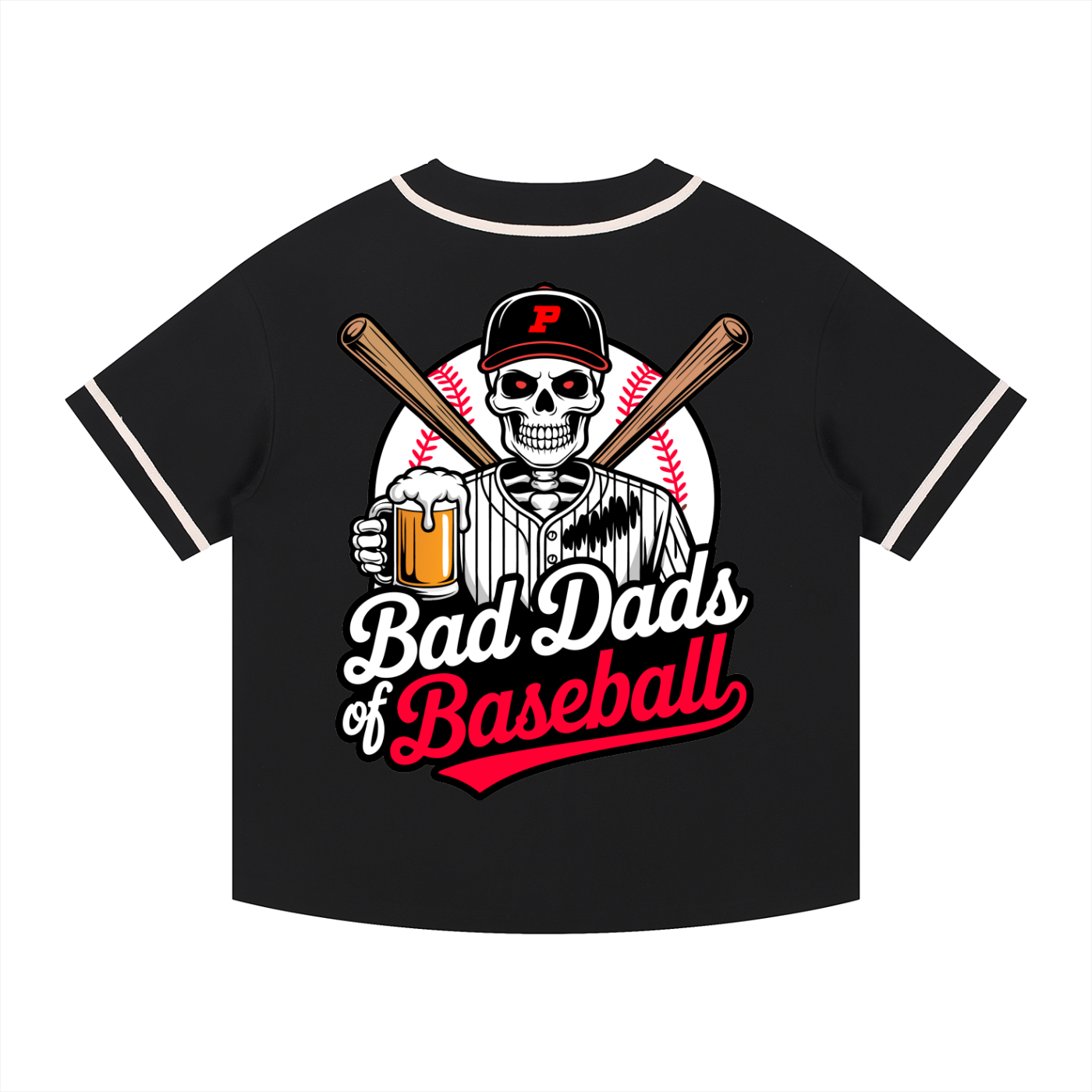 Contrast Piped Button-Up Jersey